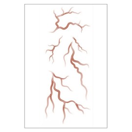 Gel Luna vein luminous body tattoo sticker T-386~394, 1 piece, T-388 / 젤루나 핏줄 야광 바디 타투 스티커 T-386~394, 1개, T-388