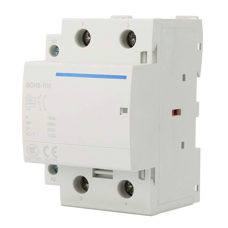 Oumefar Electrical AC Contactor, Ultra-Silent Modular Contactor 100A 2 Pole