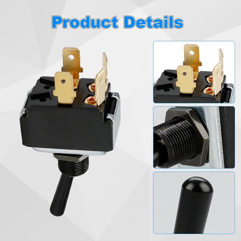 WMPHE Headlight Switch Toggle Switch Replacement for 577.75611 16-06657 1606657