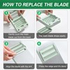 6 in 1 Mandoline Slicer, Hand Guard Vegetable Chopper Cutter