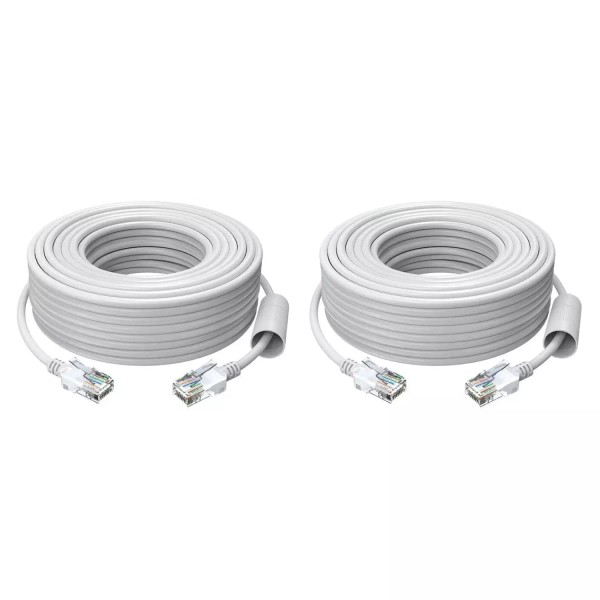 ZOSI 2-Pack 100ft Cat5e Ethernet Security Cameras RJ45 POE Cable