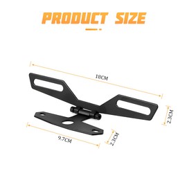 JNNJ Adjustable Motorbike Tail Light Holder, Folding License Plate, Flip up License Bracket, Motorcycle Tail and Number Card Modification Mount, Rear Light Frame for Motorcycle ATV Dirt Bike