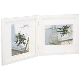 Hakuba Carre FSQCR-WT2L2 Square Wooden Photo Frame, 2L Size, 2-Sided, White, Lightweight and Unbreakable PET Board