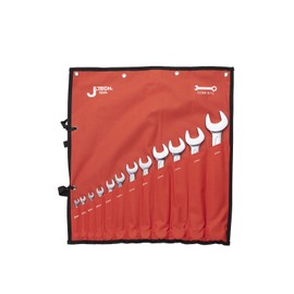Jetech 12PC Metric Wrench Set - Industrial Grade Chrome Vanadium Steel with 12-Point Offset Design, 15-Degree Angle, Includes 6mm-32mm Sizes