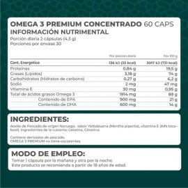 Suplemento Omega 3 Premium Concentrado (60 Caps) - Pronat                                                                                             