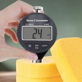 Digital Hardness Meter Durometer Hardness Tester - Portable and Versatile for Measuring 0-100HD Shore A/C/D Hardness of Rubber, Tires, Plastics, Thermal Plastics, Flooring, and Bowling Balls