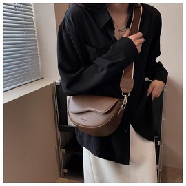 Bolsa De Sillín Crossbody Bandolera Moda Vintage Para Dama (amarillo-marrón)