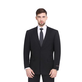 P&L Men's Classic Fit Suit Separates Blazer for Man Suit Jacket Black
