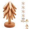 Wooden Trivets for Hot Dishes,Tree Shape Trivet Set,Tree Coasters Set