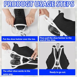 ChiiGe Shoe Holster for Backpack, Shoe Clip for Backpack, Footwear Clip Sports Accessories, Hang Extra Shoes Cleats Boots on Your Bags, black, Simple