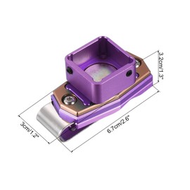 PATIKIL Billiard Magnetic Chalk Holder, Aluminum Alloy Pool Billiard Cue Chalk Tip Case with Belt Clip for Snooker Sports Accessories, Purple