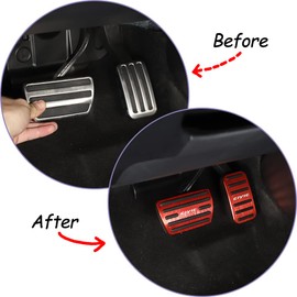 PIUGILH for Honda Civic Accord CRV Odyssey Pilot Passport Accessories No Drilling Anti-Slip Foot Pedal Covers Brake and Accelerator Pedals Pad（with Logo）