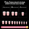 Duck Feet Nail Tips Short Round Extra Thick, Baby Pink