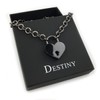 Destiny Love Padlock Choker Collar Necklace with Lock and Two