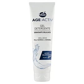 Matt Divisione Cosmetica - AGEACTIV Reinigungsgel mit Hyaluronsäure 3P, Tiefenreinigende Wirkung für saubere und mit Feuchtigkeit versorgte Haut - Größe 150 ml