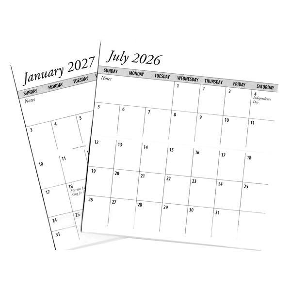 2 Year Pocket Calendar Planner with Free Note Pad, Floral