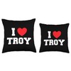 I Love Troy Throw Pillow