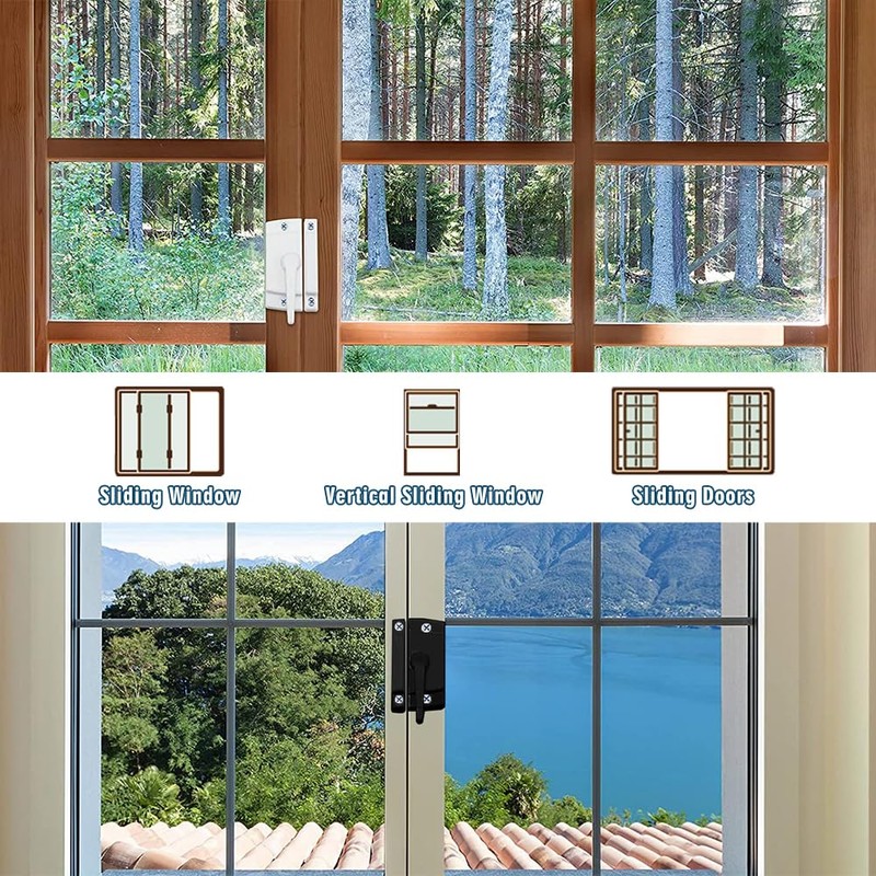 Sliding Window Sash Locks White ZUONAI 8 Pack Cam Sash