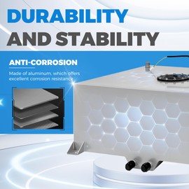 KUAFU 20 Gallon 80L Universal Fuel Cell Tank Racing Street Drift Strip Fuel Tank w/Quick Release Fuel Cap & Level Sender Powder Coated Sliver Aluminum