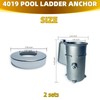 Upgraded 316 Stainless Steel Pool Anchoring Kit—Corrosion-Resistant, 4'' Designed for