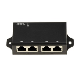 KALEA-INFORMATIQUE Power Supply Injector Power Over Ethernet 2 Ports 30W PoE Compatible IEEE802.3af and PoE+ IEEE802.3at Comes with a 52V 1.25A Power Supply