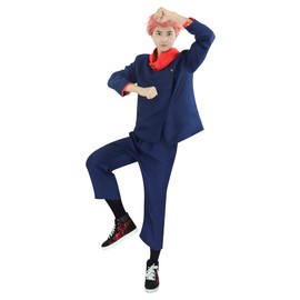 DAZCOS Itadori Cosplay Costume Men US Size Hooded Jacket Pants (Large)