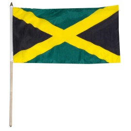 Jamaica "12x18" inch Stick Flag Double Sided