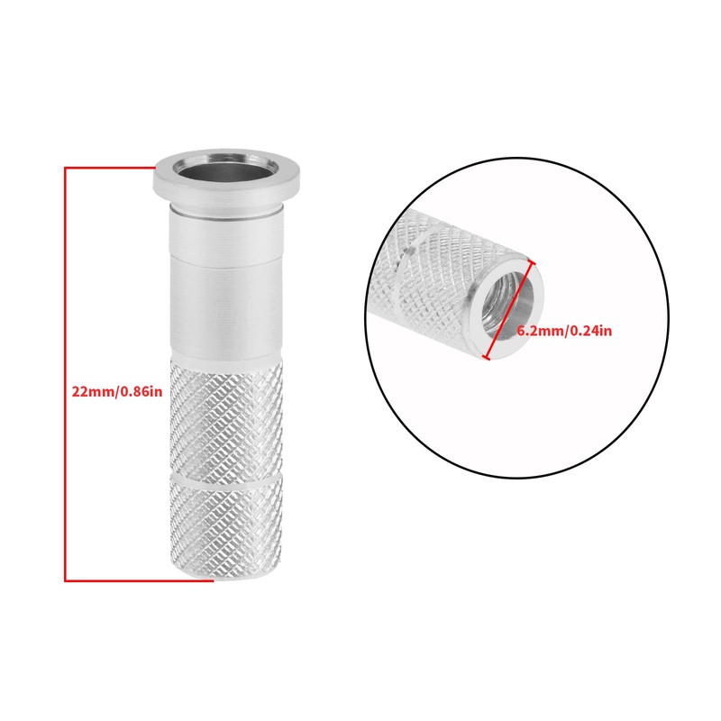 eMagTech 30PCS Arrow Insert Base 6.2mm Aluminum Archery Base Inserts