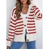 EVALESS Womens Striped Christmas Cardigan Sweaters Fashion 2024 Fall Winter