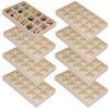 MINIBIGBOX 144 Grid Earring Organizer 8 Pack Jewelry Trays Stackable