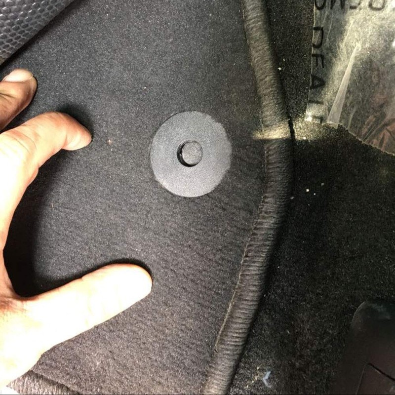 JIFFYY Car Round Floor Mat Clips for Ford, Set of