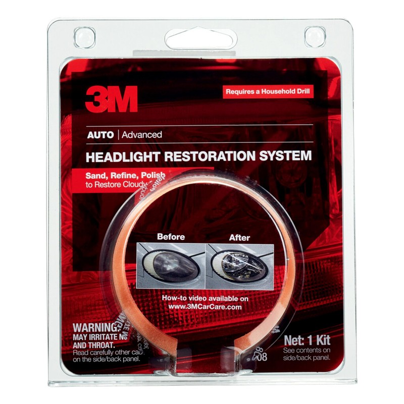 3M 3M Headlight Lens Restoration System, 39008, 1 Kit