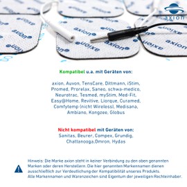 16 Electrodes / Pads, mixed set of different sizes. Fits all EMS TENS machines with 2mm connection