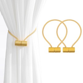 2-Pack Magnetic Curtain Tiebacks, Curtain Clip Cord Buckle