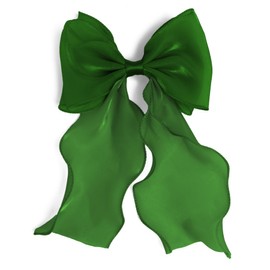 Bow Hair Clips for Women, Large Shiny Christmas Green Bow Hair, French Long Tail Bows Hair Clip, Coquette Bows Hair Accessories for Girls
