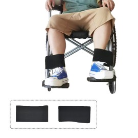 ELLENTAE Wheelchair Leg Strap Support Restraints Safety Seat Belt Foot Rest Straps for Elderly Dementia Paralysis Prevent Sliding Separator Accessories Straps, Restraint Footrest Wheelchair（1 Pair）