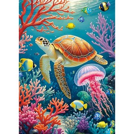 HUADADA Puzzle 500 Piece Puzzle 500 Pieces Adult Classic Puzzles Gift Fantasy Undersea