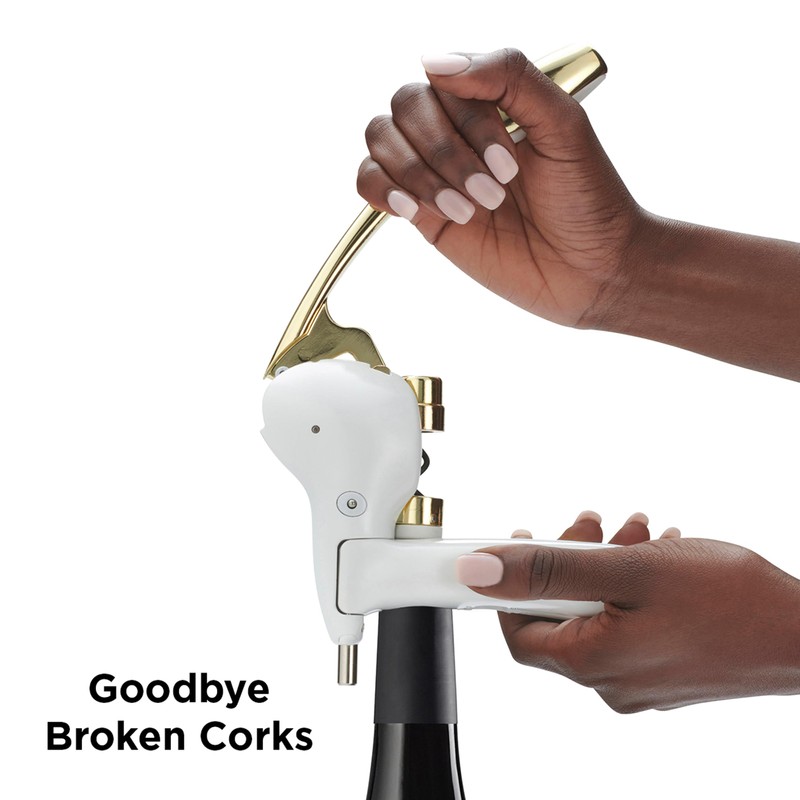 Rabbit Wine Opener, 7.8x6.3, White