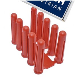 1000 x Wall Plugs - Plastic Expansion Brick Screw Fixing Plugs Screw Fixing Wall Expansion Raw Plugs Brick Stone Concrete (Red)