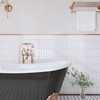 CRE8TIVE 4 Sheets White Long Hexagon Peel and Stick Backsplash