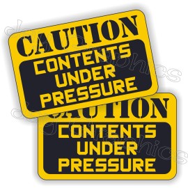 Unbranded/Generic Funny Caution CONTENTS UNDER PRESSURE Hard Hat Stickers | Helmet Decals Foreman