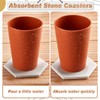 Zopeal 96 Pcs Ceramic Tiles for Crafts Coasters Include Unglazed