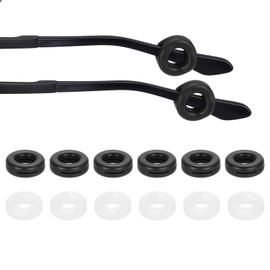 PATIKIL Glasses Ear Grips 12 Pair Anti Slip Eyeglass Ear Hooks Holder Eyeglass Slip Preventer Sunglasses Accessories Replacement for Men Women, Black/White
