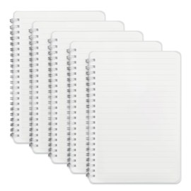 M&G 5 Pack Spiral Notebooks for Note Taking, A4 Size White Paper with Lined College Ruled Spiral Notebook Journal for School Students School University College Office 21x29.7 CM 80 Sheet 160 Page/Pad