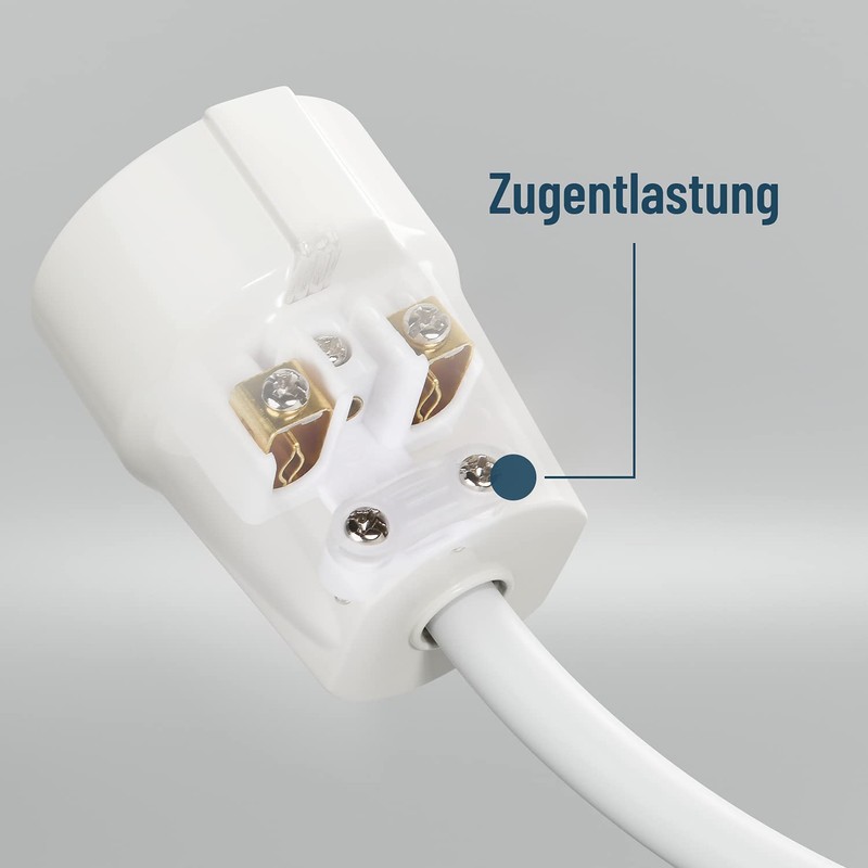 ABSINA 6 x Schuko Coupling White with Strain Relief -