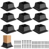 FMhotu 4x4 Post Base 9Pcs, Internal 3.5"x3.5" Heavy Duty Powder-Coated