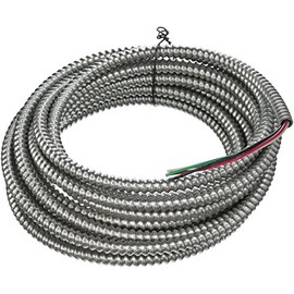 Woods 68582621 25 ft. 14-3 Solid CU Armorlite Metal-Clad Cable, Aluminum