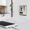 BG Electrical Single Switched Fast Charging Power Socket with Two