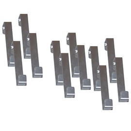 KB all-around24® 12 Piece Door Hook Set Clothes Hooks Stainless Steel Single Door Coat Rack Hooks Bathroom Hooks (Pack of 12)