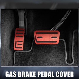 Unifizz Car Foot Pedal Brake Gas Pad Kit Non Slip Foot Pedal Covers Red for Honda Fit 2021